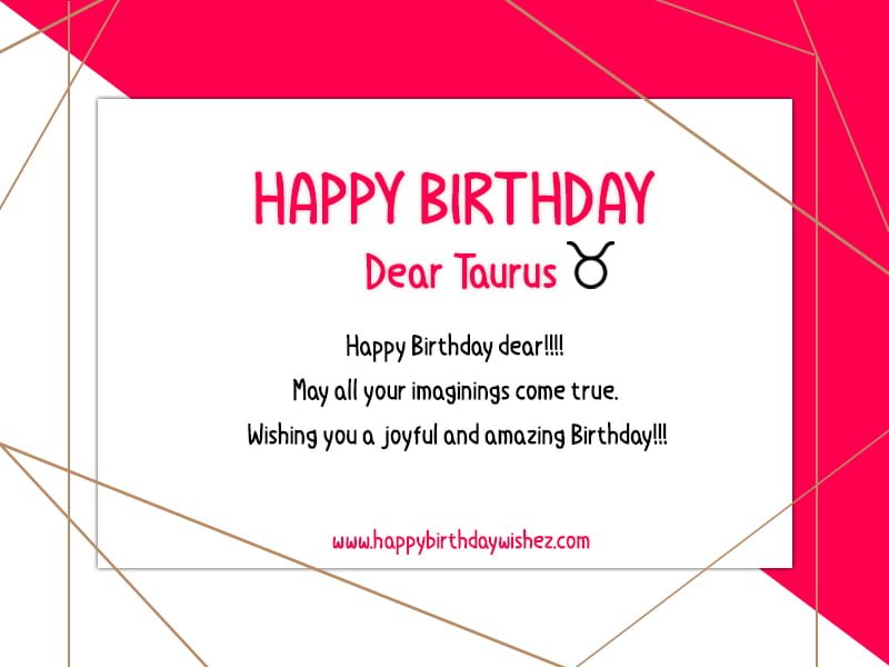 Happy Birthday Taurus | Birthday Wishes for Taurus