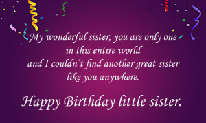 Happy Birthday Little Sister, Wishes, Messages