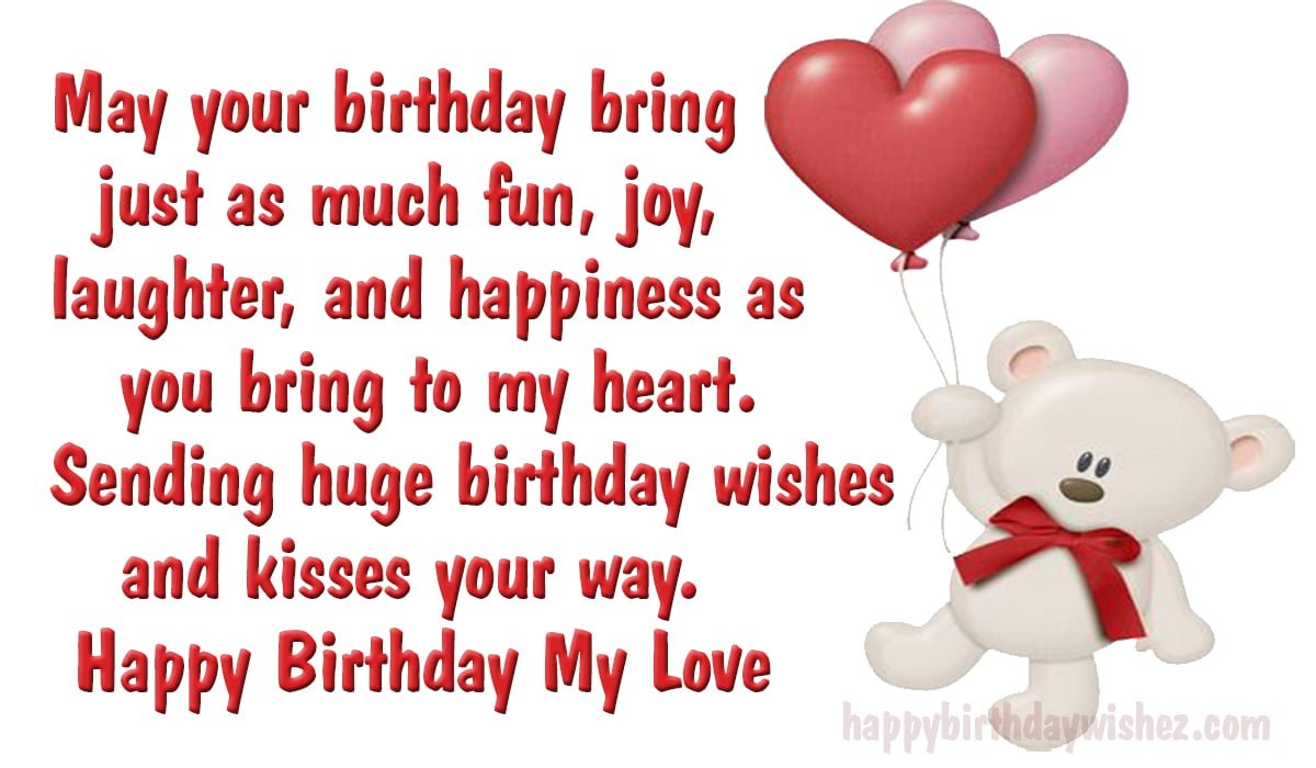 Happy Birthday Love Wishes, Quotes & Messages With Images