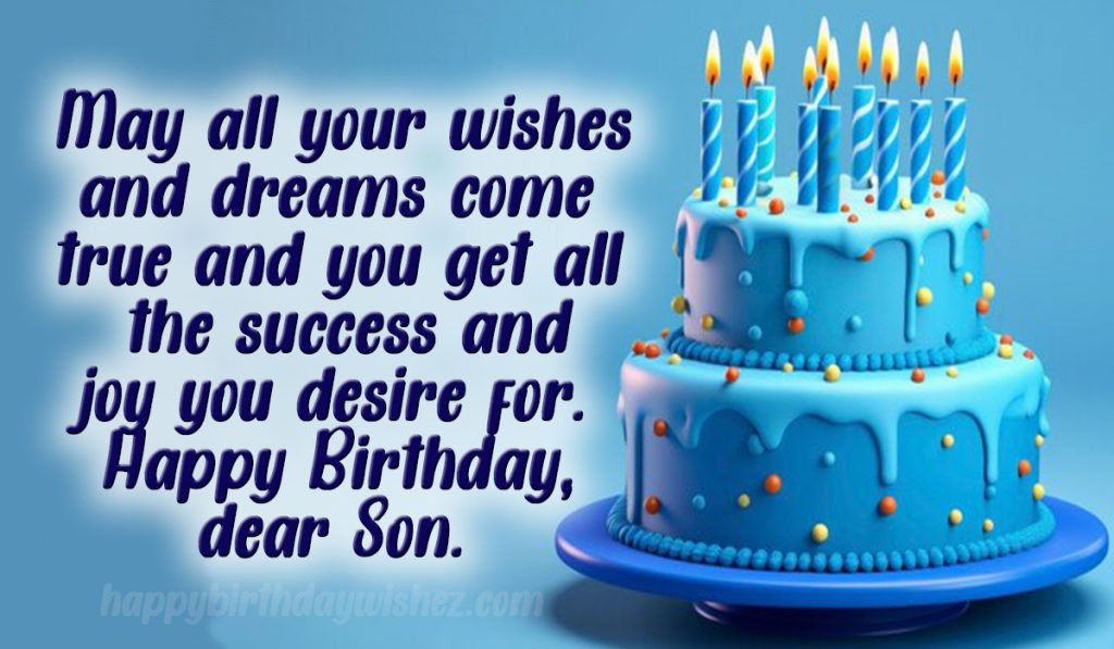 birthday greetings for son image