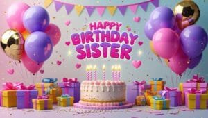 birthday greeting card for sister