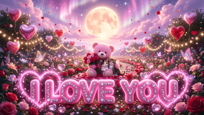 Romantic I Love You Teddy Bear Image